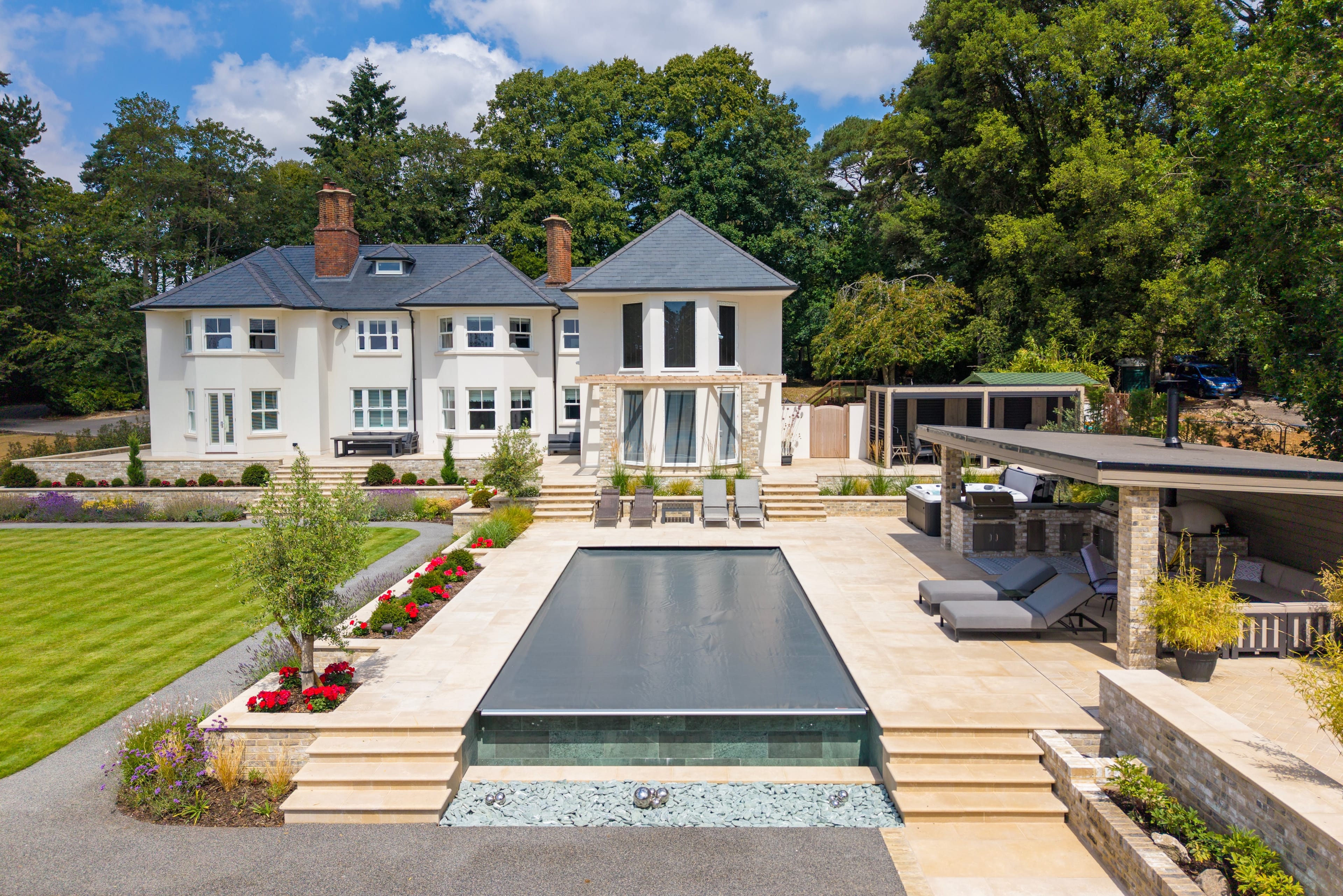 Nateley Scures House aerial view