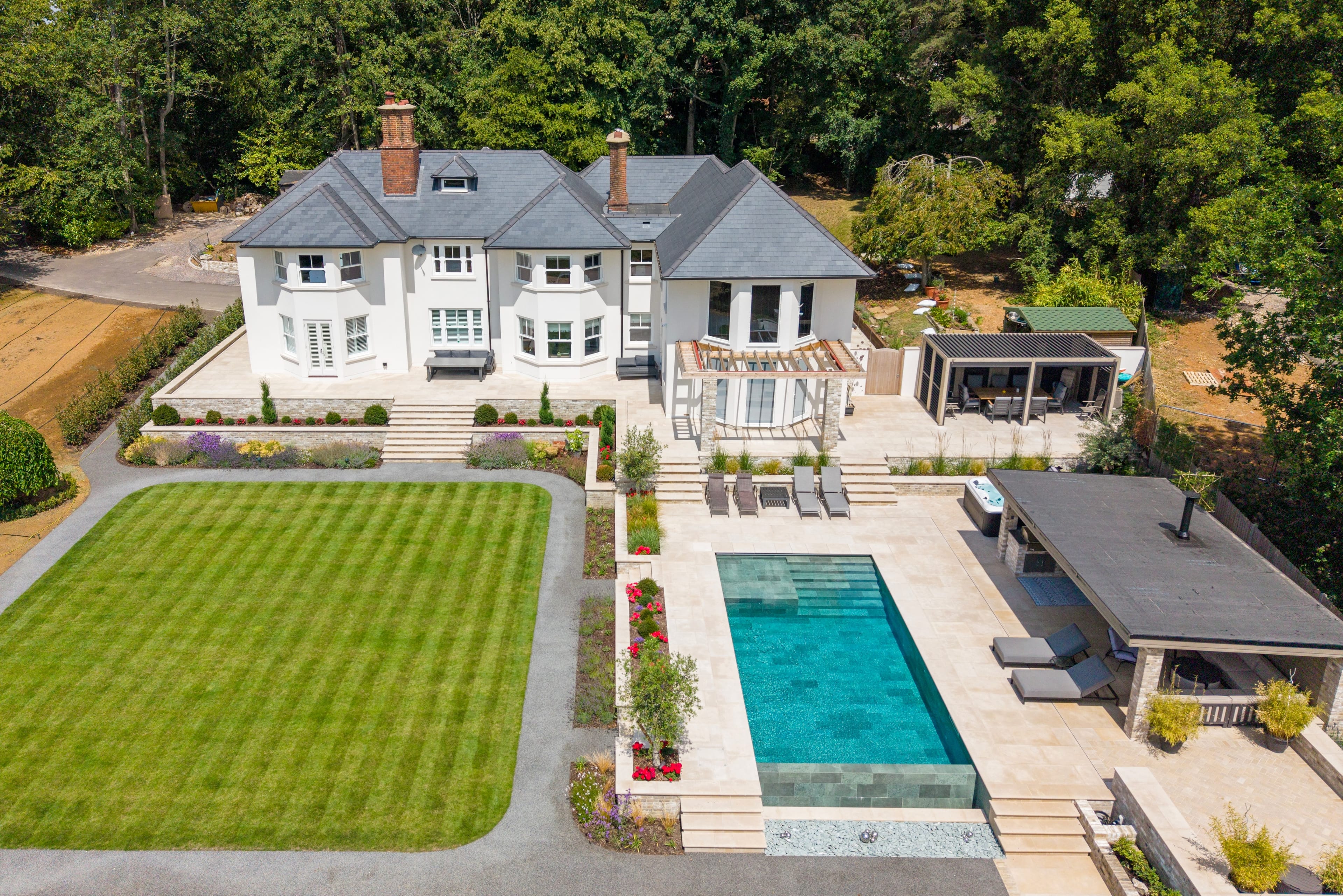 Nateley Scures House aerial view